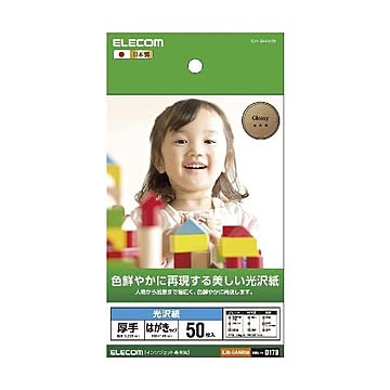 （まとめ）エレコム 光沢紙 美しい光沢紙 EJK-GANH50×10セット