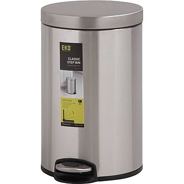 クラシックステップビン ゴミ箱 12L ステンレススチール シルバー 音軽減 完成品