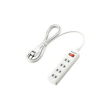 エレコム 一括スイッチ付　雷ガードタップ T-K3A-2425WH 管理No. 4953103457065