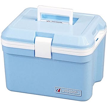 クーラーボックス 14L アイセル アイスブルー 肩ベルト付き ふた付き アウトドア レジャー キャンプ バーベキュー