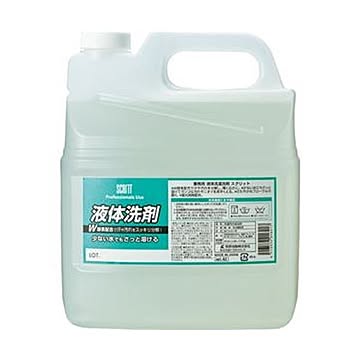 （まとめ）熊野油脂 スクリット 衣料用液体洗剤4L 1本【×5セット】