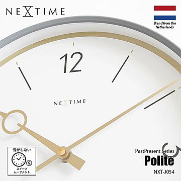 NEXTIME ネクスタイム Polite ポライト NXT-J054 掛時計 掛け時計 ウォールクロック 壁掛け時計 スイープムーブメント スイープセコンド 音がしない