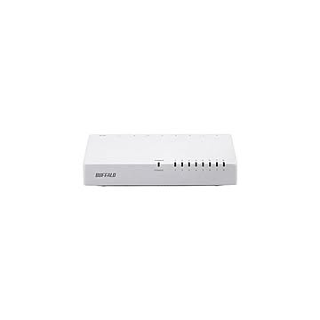 （まとめ） BUFFALO バッファロー 10／100Mbps対応スイッチングHub プラスチック筐体／電源外付けモデル（8ポート） ブラック LSW4-TX-8EP／WHD 【×2セット】