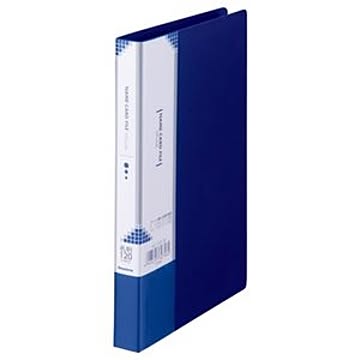 (まとめ) ビュートン 名刺ホルダー H192×W115×D17mm 120名用 ヨコ入れ ダークブルー INC-120-DB 1冊 【×20セット】