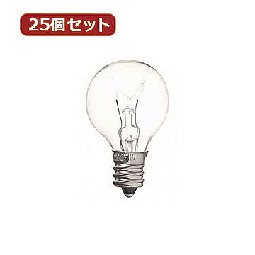YAZAWA 25個セット ベビーボール球15WクリアE12 G301215CX25 管理No. 4560352846917