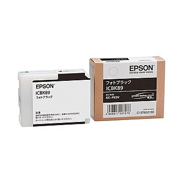 (まとめ) エプソン EPSON インクカートリッジ フォトブラック ICBK89 1個 【×10セット】