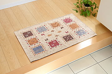 イケヒコ・コーポレーション 玄関マット ギャベル 60×90cm ベージュ
