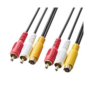 （まとめ）サンワサプライ AVケーブル KM-V10-10K2×3セット