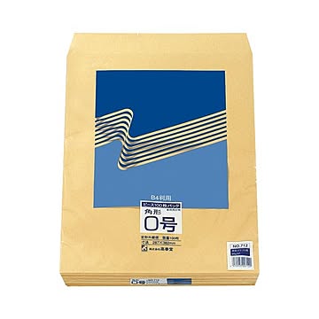 （まとめ） ピース R40再生紙クラフト封筒 角0 85g／m2 712 1パック（100枚） 【×3セット】