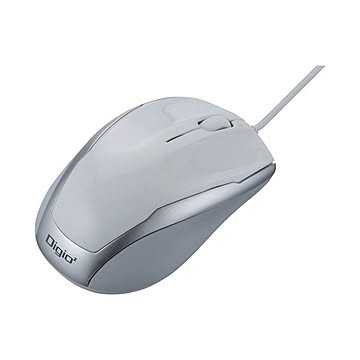 （まとめ） ナカバヤシ LEDマウス有線3ボタンMUS-UKT115Wホワイト×5セット
