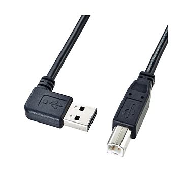 （まとめ）サンワサプライ 両面挿せるL型USBケーブル（A-B標準） KU-RL3【×5セット】