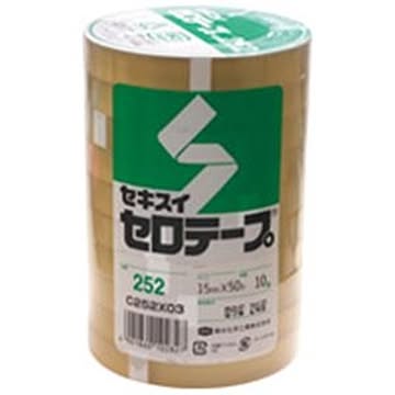 (業務用30セット) セキスイ セロテープ 252 15mmx50m 10巻