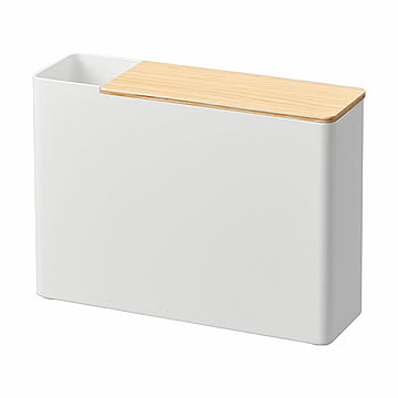 RIN リン (山崎実業) 替えモップ入れ付きハンディーワイパースタンド Duster Stand With Replacement Storage 掃除 収納 玄関 ハンディクリーナー モップ