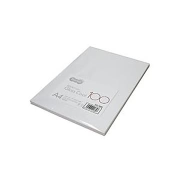 （まとめ） TANOSEE αエコグロスコート100 A4 100g 1冊（100枚） 【×5セット】