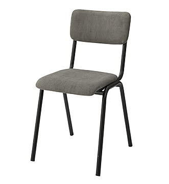 パッソ チェア W44×D55×H82×SH47 コーデュロイ デスクチェア グレー