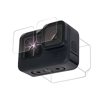 まとめ エレコム GoPro HERO9 Black用 保護フィルム ガラスフィルム 親水性 耐衝撃 指紋防止 光沢 硬度3H 前面、背面、レンズ用各1枚 AC-GP9BFLPAFFG ×2セット
