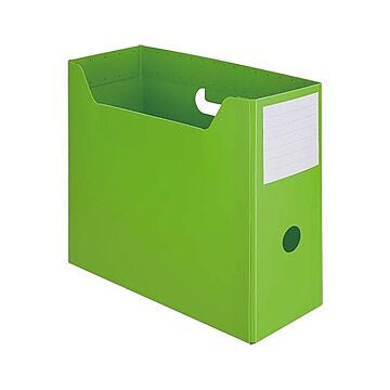 (まとめ) TANOSEEPP製ボックスファイル(組み立て式) A4ヨコ グリーン 1個  【×50セット】