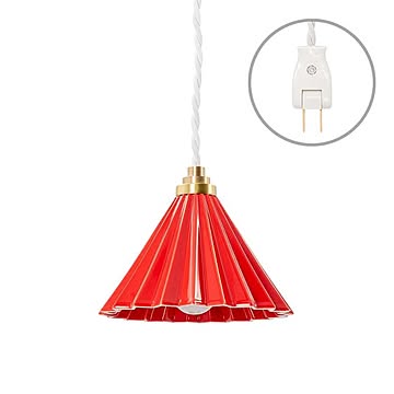 gram eight 1灯 レッド ペンダントライト ホワイトコード Dripper lamp