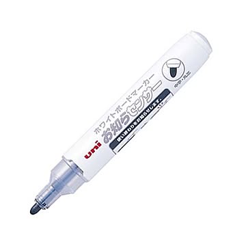 (まとめ) 三菱鉛筆 ホワイトボードマーカー ユニお知らセンサー 中字丸芯 黒 PWB1204M.24 1本 【×300セット】