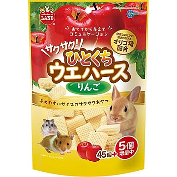 （まとめ） サクサク！ひとくちウエハース りんご 45個 （ペット用品） 【×12セット】【代引不可】