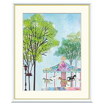 額絵 メリーゴーランド 横田友広 61x49.5cm 三幸