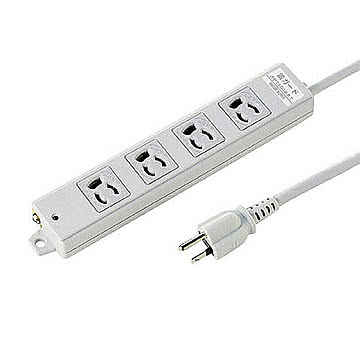 工事物件雷ガードタップ(3P抜け止め・マグネット付・4個口・3m) 管理No. 4969887831489