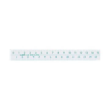 （まとめ）ライオン事務器 ピックアップ定規15cm グリーン L-5S 1本【×10セット】