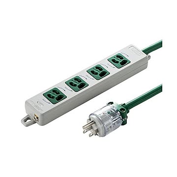 サンワサプライ 医用接地プラグ付き電源タップ TAP-HPM4-1G送料無料
