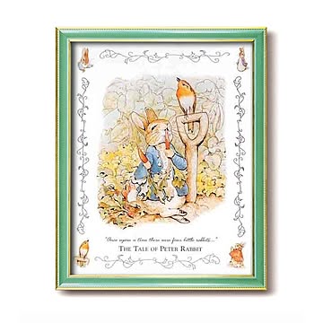 【ピーターラビットの世界】ラビット絵画額 ■ラビットＤＸポスター額「お食事中」