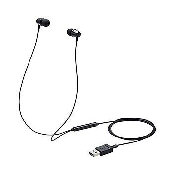 エレコム イヤホン 子供用 両耳 有線 マイク付 高耐久 USB 低音量仕様 ミュートスイッチ付 ブラック HS-KD05UBK