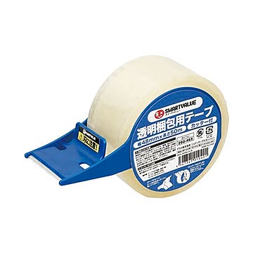 （まとめ） スマートバリュー 透明梱包用 テープカッター付  B171J×30セット