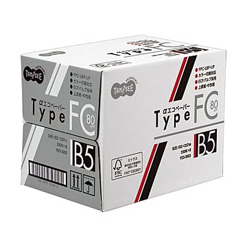 （まとめ）TANOSEE αエコペーパータイプFC B5 標準 80g 1セット(2000枚:250枚×8冊) 【×2セット】