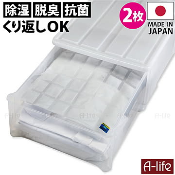 除湿剤 繰り返し使える 衣装ケース用除湿シート 脱臭 抗菌 ２枚 銀イオン