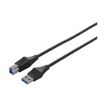 バッファロー(サプライ) ユニバーサルコネクター USB3.0 A to B スリムケーブル 2.0m ブラック BSUABSU320BK
