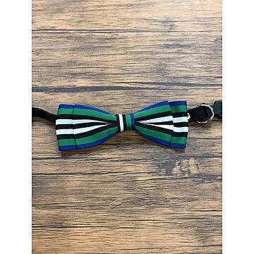 Pet bow tie（ペットボウウタイ） S ホワイト×グリーン