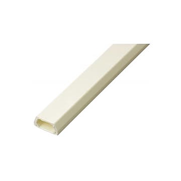 (まとめ)YAZAWA 固定テープ付モール 3号 1m オフホワイト FF3W×10セット
