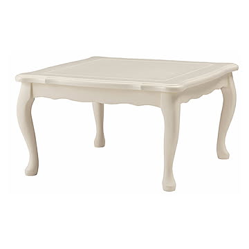 炬燵 組立式 猫脚コタツ 正方形 KT-411WH 幅70x奥行70x高さ40cm 東谷