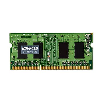 バッファロー 法人向けPC3L-12800 DDR3L 1600MHz 204Pin SDRAM S.O.DIMM 2GB MV-D3N1600-LX2G1枚