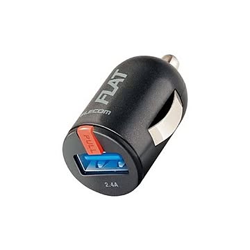（まとめ）エレコム シガーチャージャー MPA-CCU11BK【×3セット】【送料無料】
