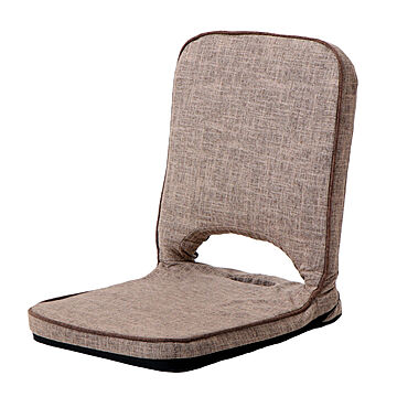 ヤマソロ ポラコ 座椅子 フロアチェア シンプル 単品 一人掛け リクライニング セピア