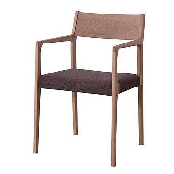 東谷 アームチェア JPC-122WAL 幅50.5x奥行48x高さ78cm