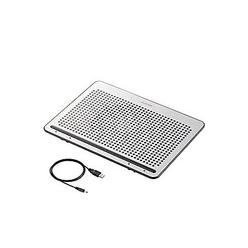 エレコム 冷却台/角度可変置き台/アルミ/大型ファン/15.4〜17インチ対応/シルバー SX-CL22LSV