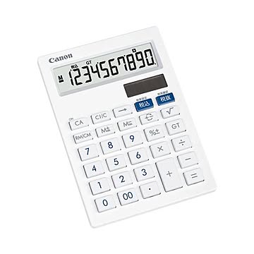 (まとめ) キヤノン Canon 抗菌キレイ電卓 LS-101T SOB 10桁 中型卓上タイプ ホワイト 3441B001 1台  【×10セット】