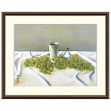 額絵 葡萄と茶碗 速水御舟 61x49.5cm 三幸