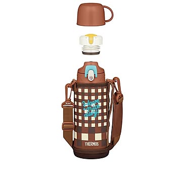 サーモス 真空断熱2WAYボトル 800ml ブラウンチェック FJJ-800WF