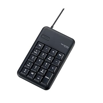 (まとめ)エレコム コンパクトUSBテンキーパッド TK-TCM013BK×3セット