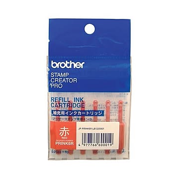 (まとめ) ブラザー BROTHER 使いきりタイプ補充インク 赤 PRINK6R 1パック（6本） 【×30セット】