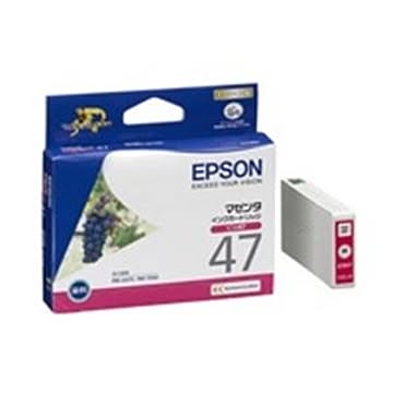 （まとめ買い）エプソン EPSON IJインクカートリッジ ICM47 マゼンタ ×4セット
