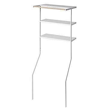 タワー ホワイト 立て掛けランドリーシェルフ