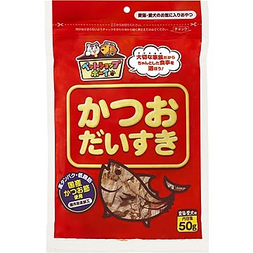 〔まとめ〕 ペットフード かつお だいすき 50g 10セット 日本製 ドッグフード キャットフード ペット用品【代引不可】